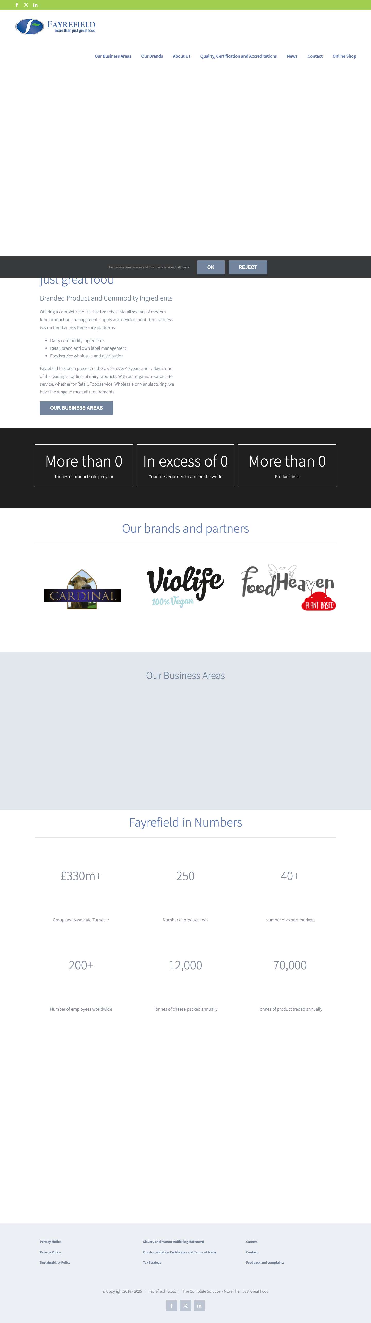 Fayrefield Foods – The Complete Solution – More Than Just Great Food - Full Screenshot
