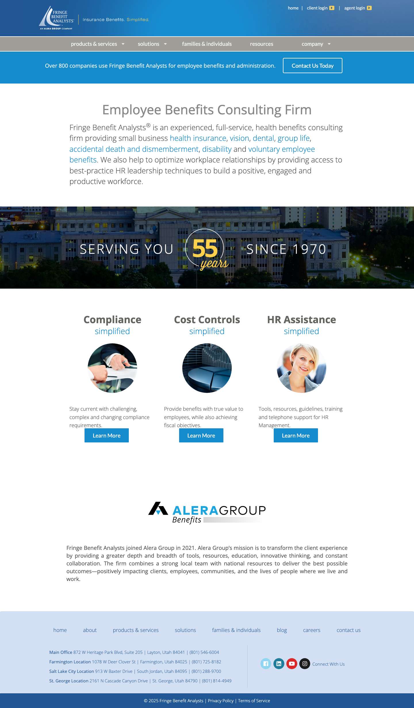 Fringe Benefit Analysts | Employee Benefits Consulting Firm - Full Screenshot