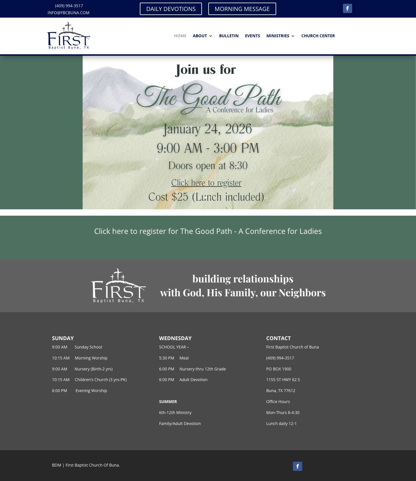 First Baptist Church Of Buna Texas | FBC Buna - Full Screenshot