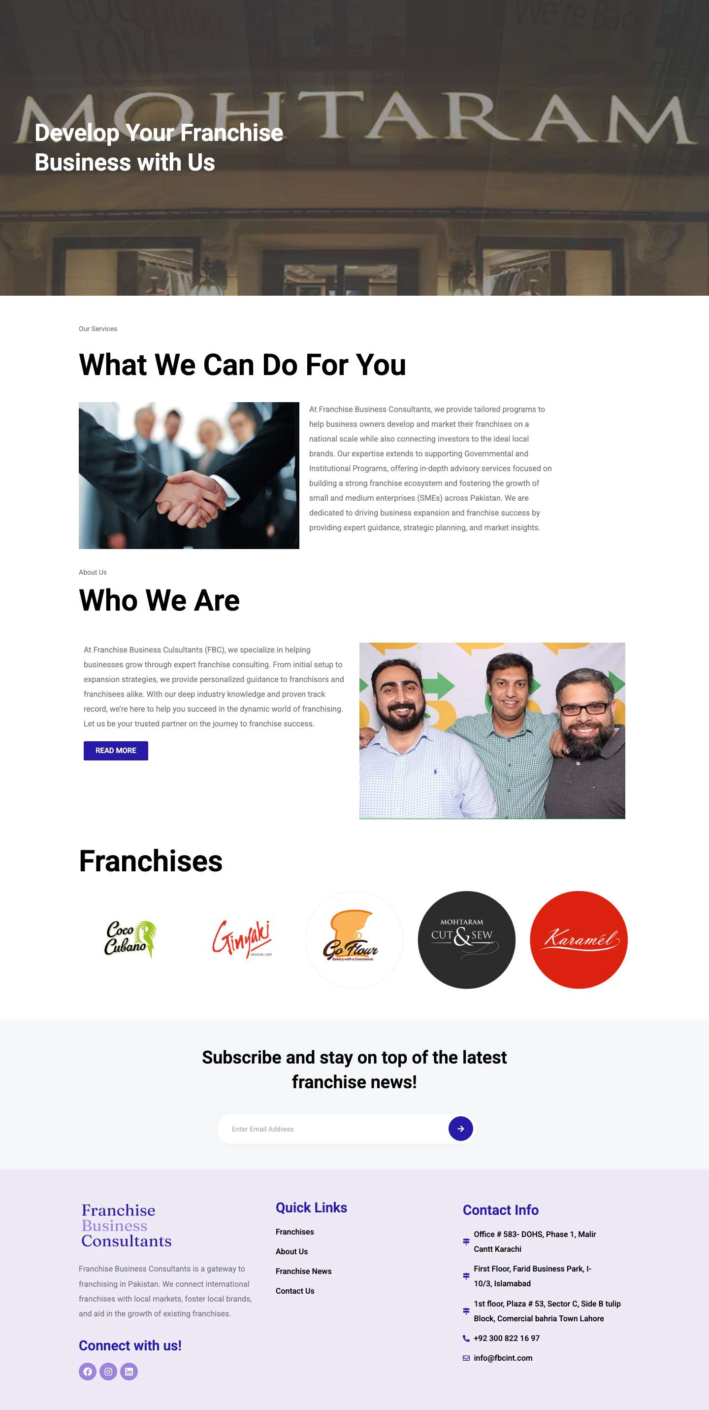 Franchise Business Consultants - Full Screenshot