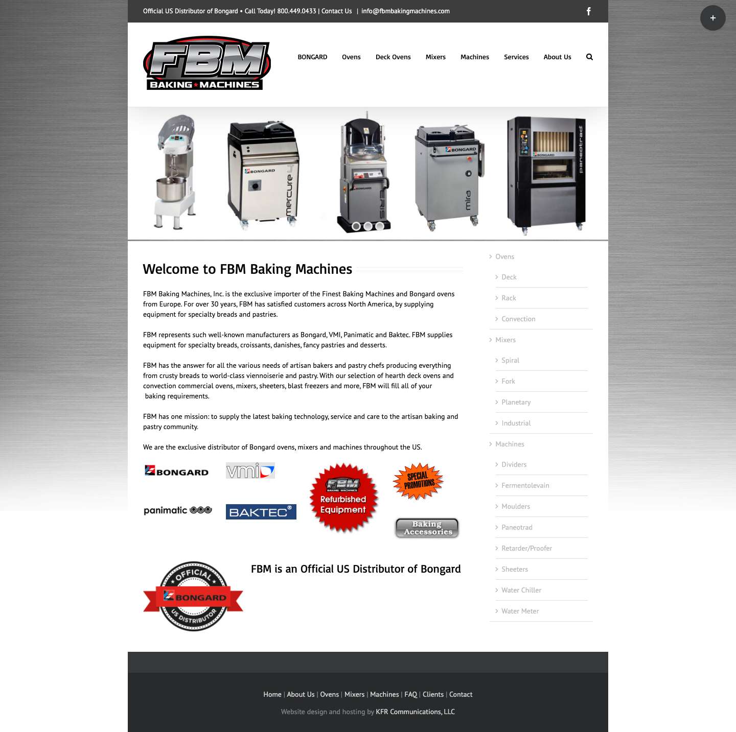 Commercial Ovens | Bakery Ovens | Bongard Ovens - Full Screenshot