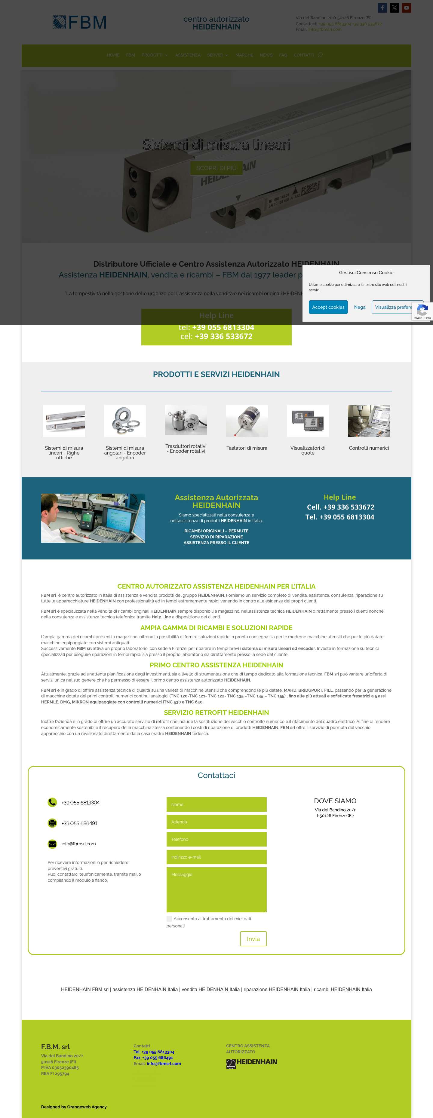 Assistenza HEIDENHAIN | Vendita e Assistenza HEIDENHAIN - Centro Autorizzato - FBM srl - Firenze - Full Screenshot