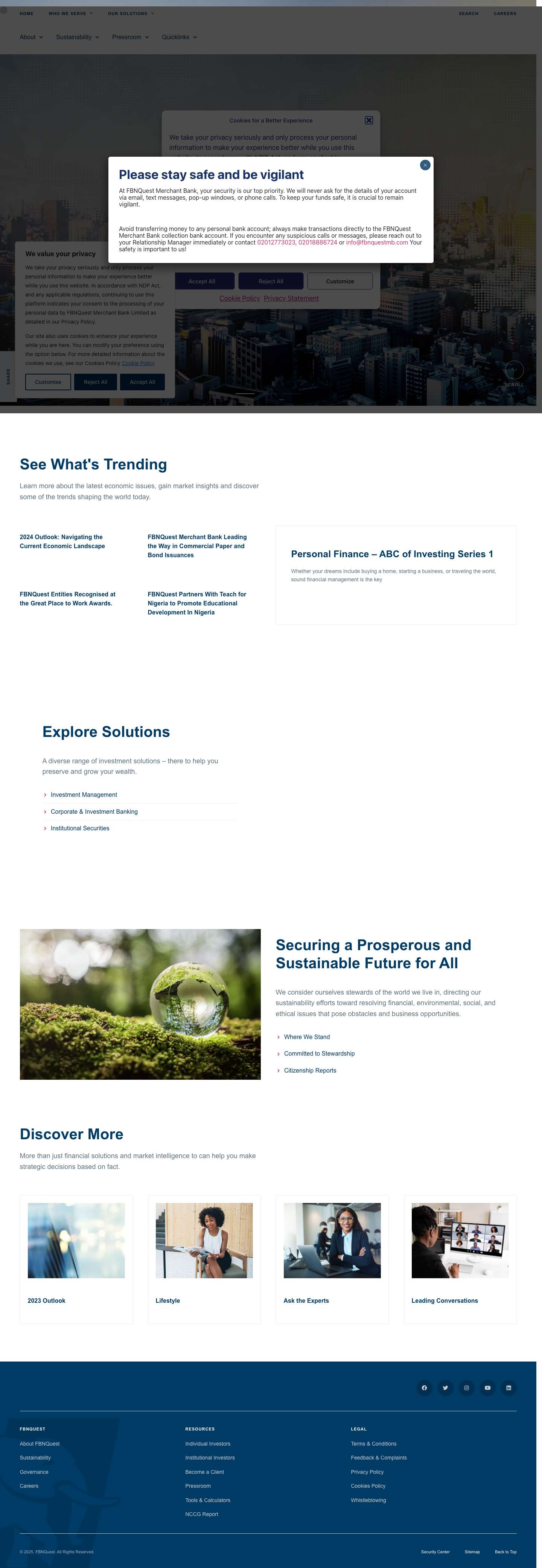 FBNQuest - Investment Banking & Asset Management - Full Screenshot