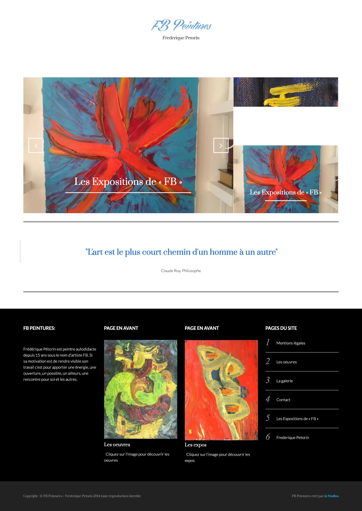 FB Peintures : Accueil - Full Screenshot