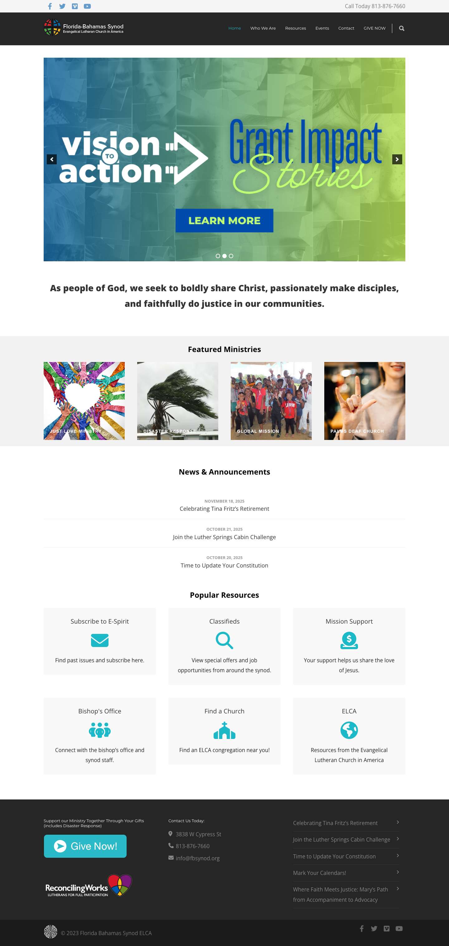 Florida-Bahamas Synod - Full Screenshot