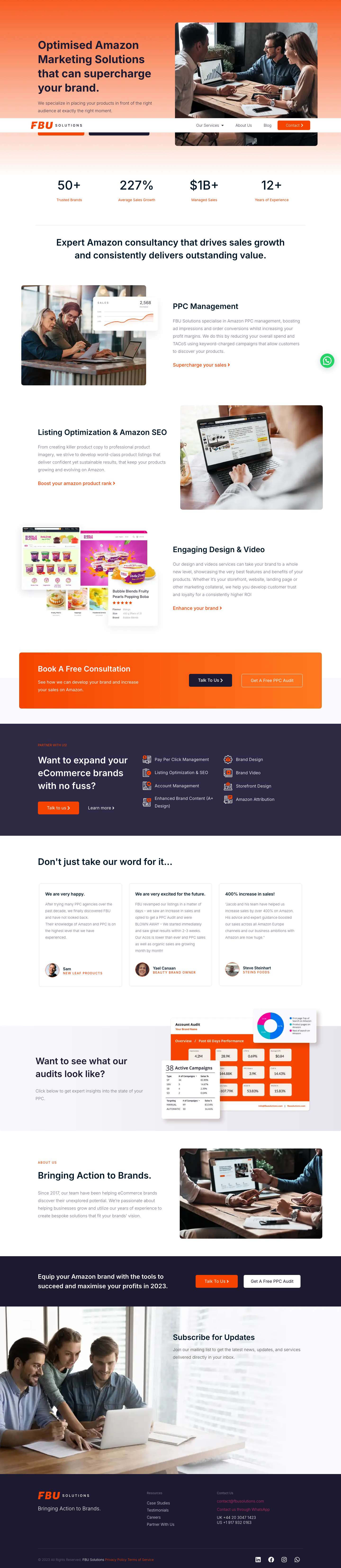 FBU Solutions – Bringing Action to Brands - Full Screenshot