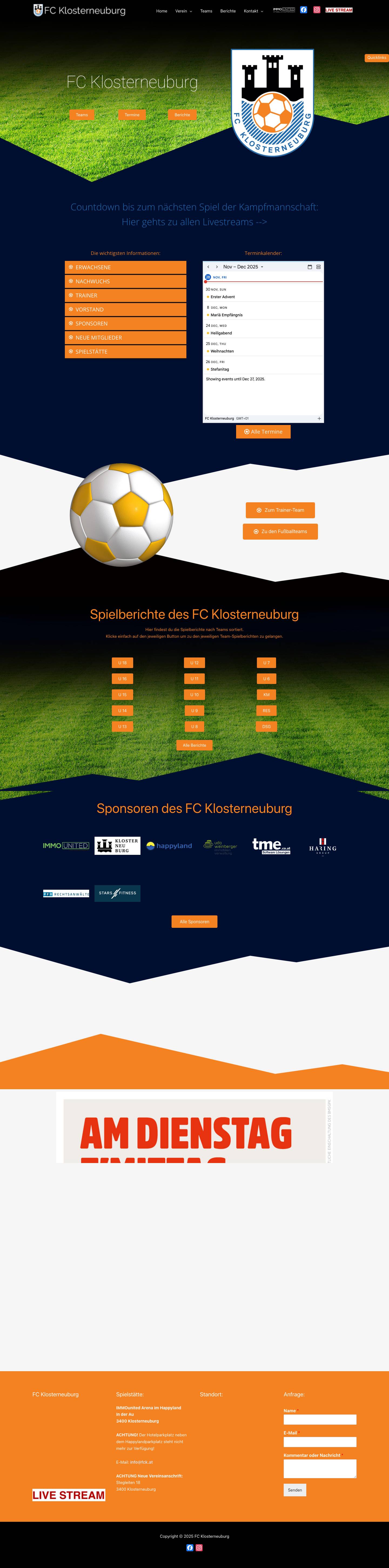 FC Klosterneuburg | Fußballclub Klosterneuburg - Full Screenshot