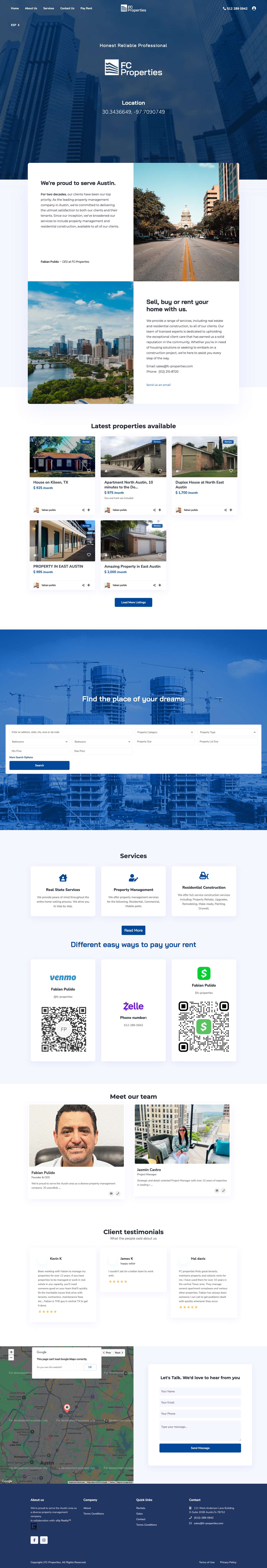Homepage - FC-Properties - Full Screenshot