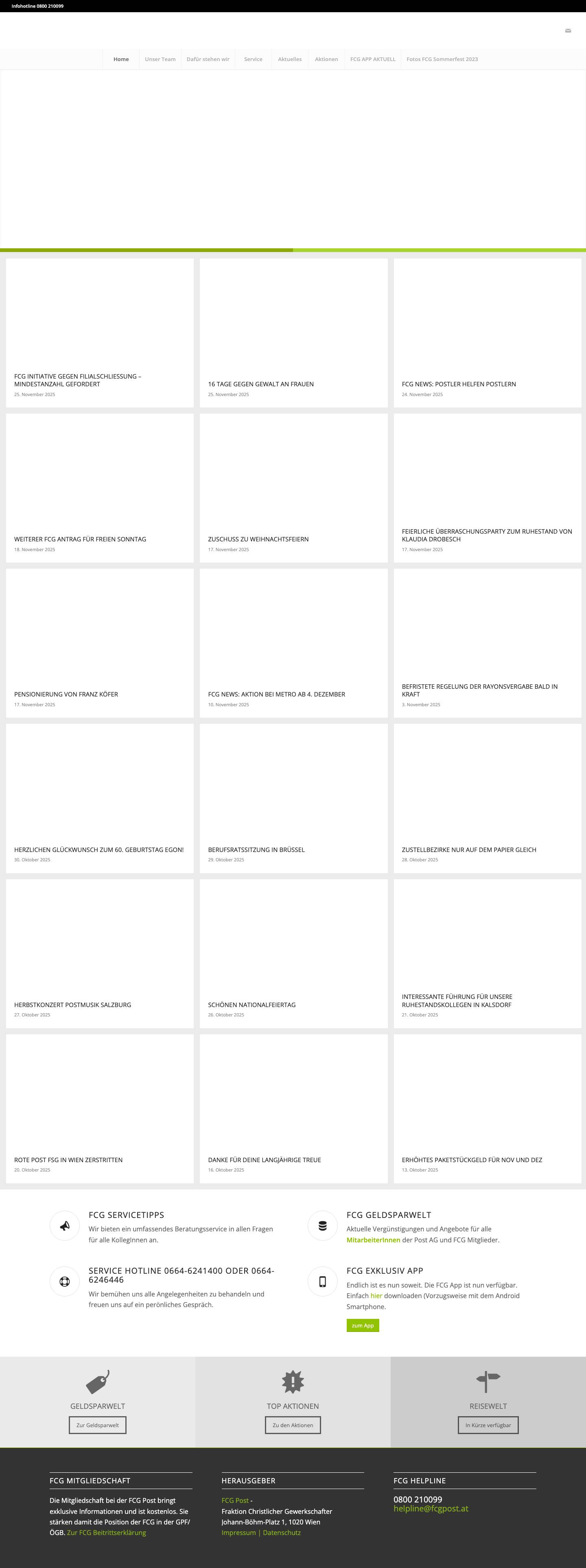 FCG Post – Fraktion Christlicher Gewerkschafter der Post AG - Full Screenshot