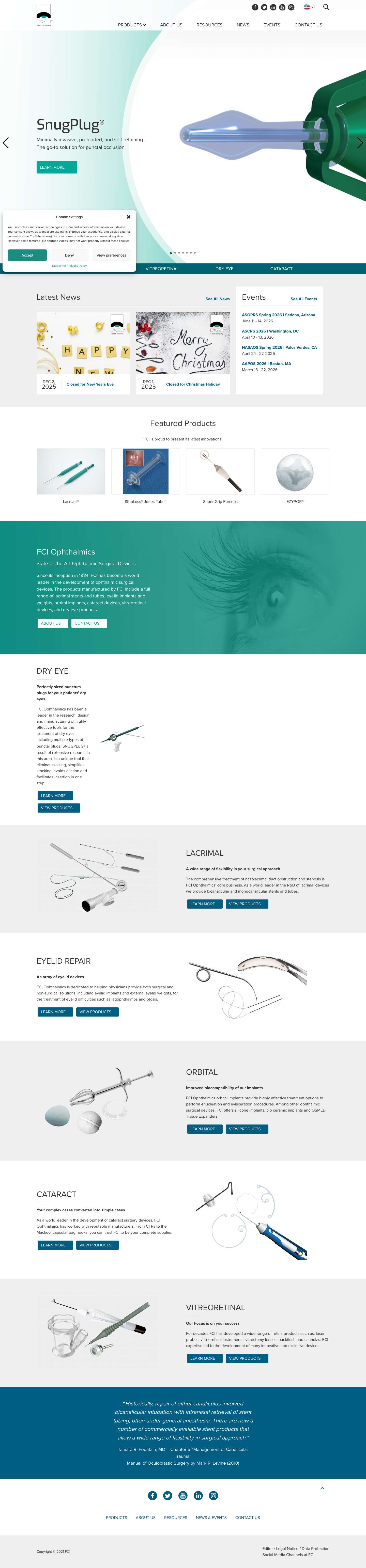 Home - FCI - Full Screenshot