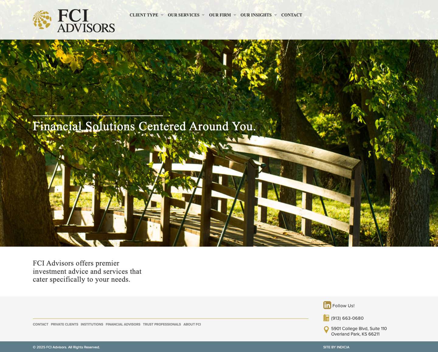 FCI Advisors | Financial Solutions Centered Around You. - Full Screenshot