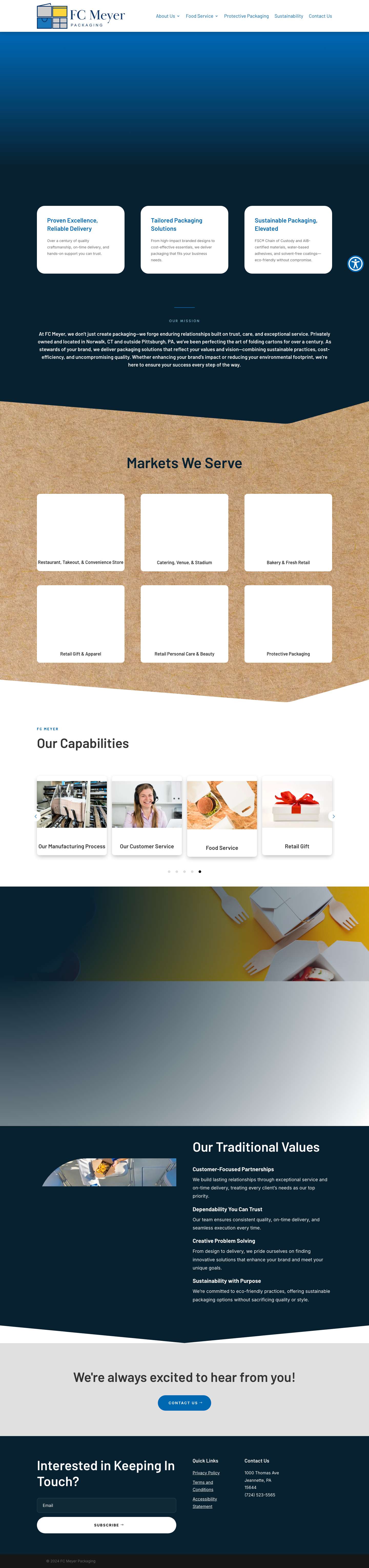 Homepage - FC Meyer Packaging - Full Screenshot