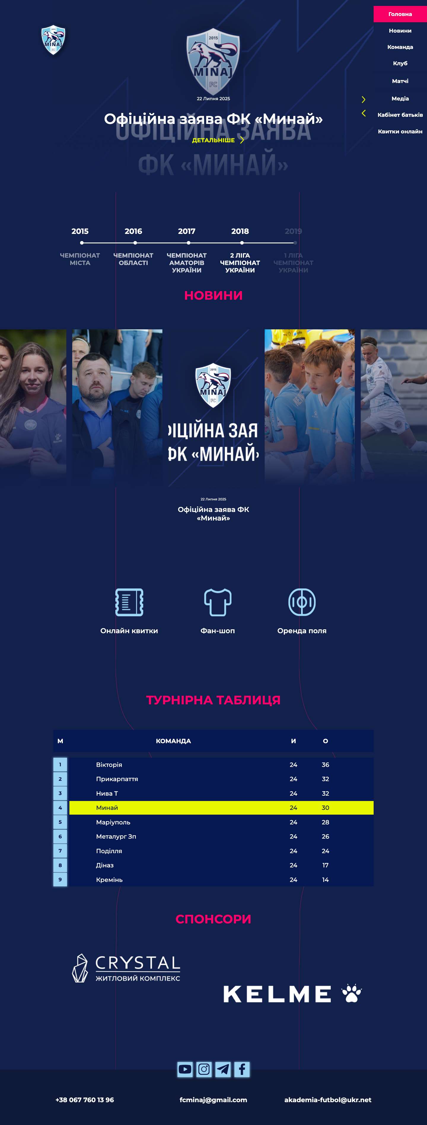 Головна - FC Minaj - Full Screenshot