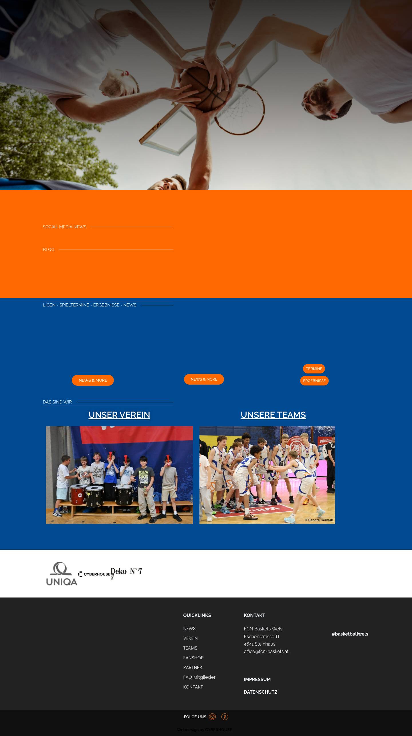 Home - FCN Baskets Wels - Full Screenshot