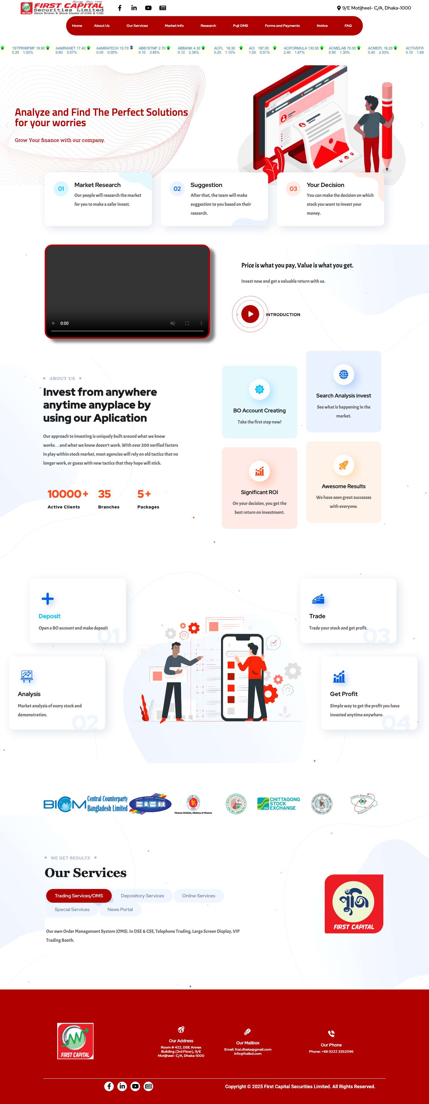 First Capital Securities Limited-Stock Broker | Stock Dealer - Full Screenshot