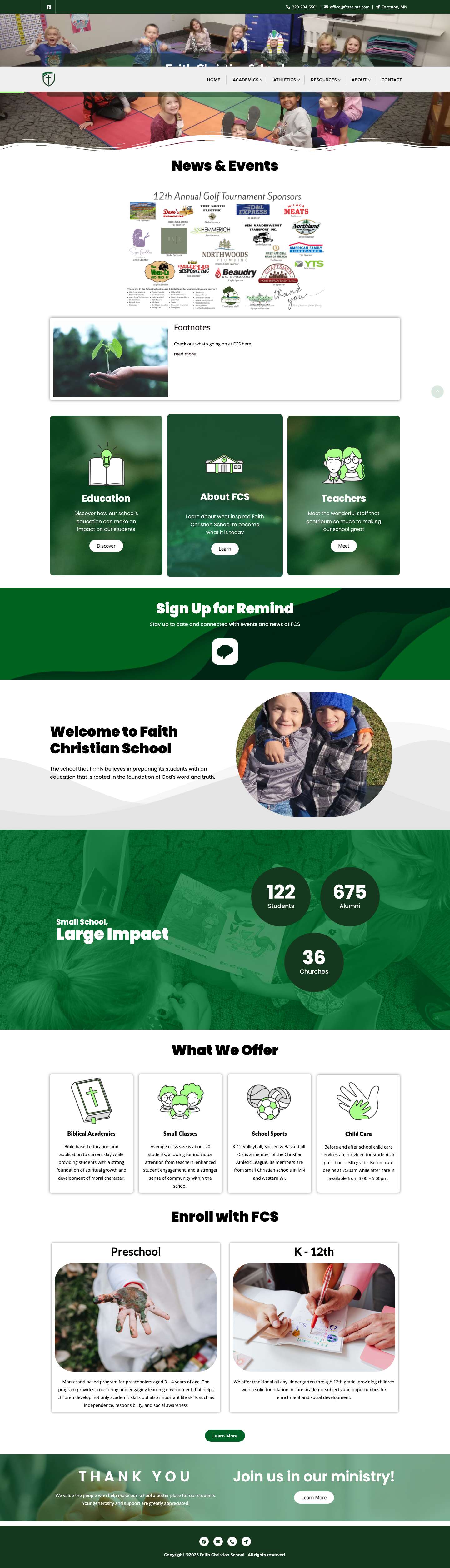 Faith Christian School - Full Screenshot