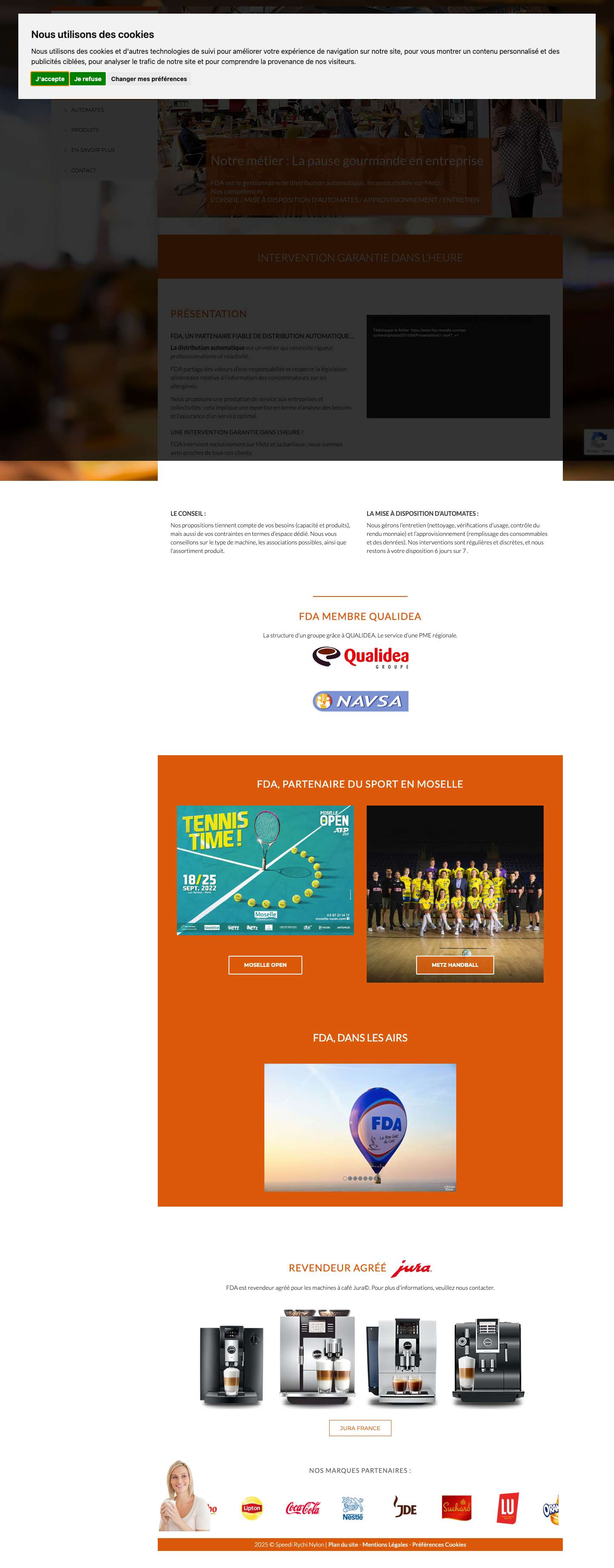 FDA Distributeurs automatiques de boissons & snacks | Metz, Moselle - Full Screenshot