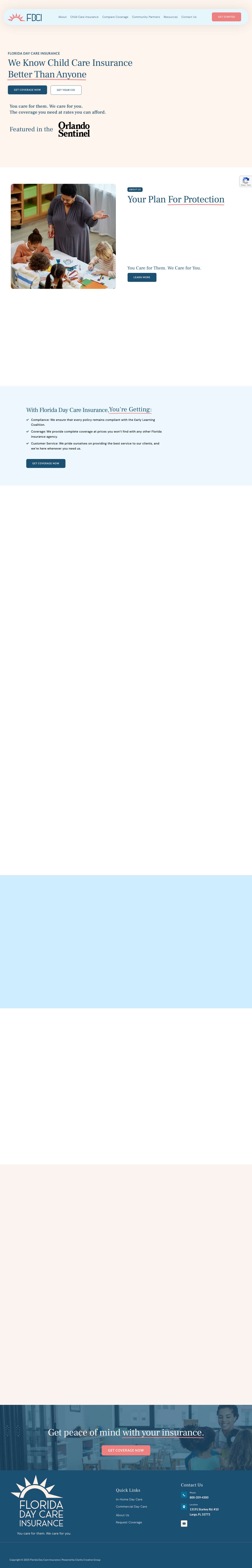 Florida Day Care Insurance - We Know Child Care Insurance Better Than Anyone - Full Screenshot