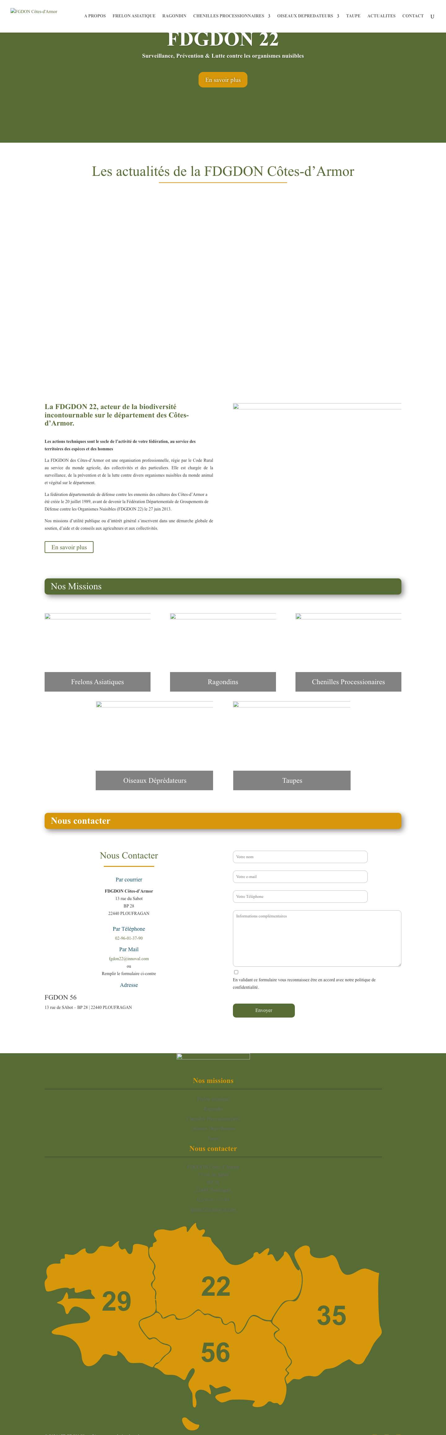 FGDON Côtes-d'Armor - Action d'intérêt général soutenue par le Conseil Départemental - Full Screenshot