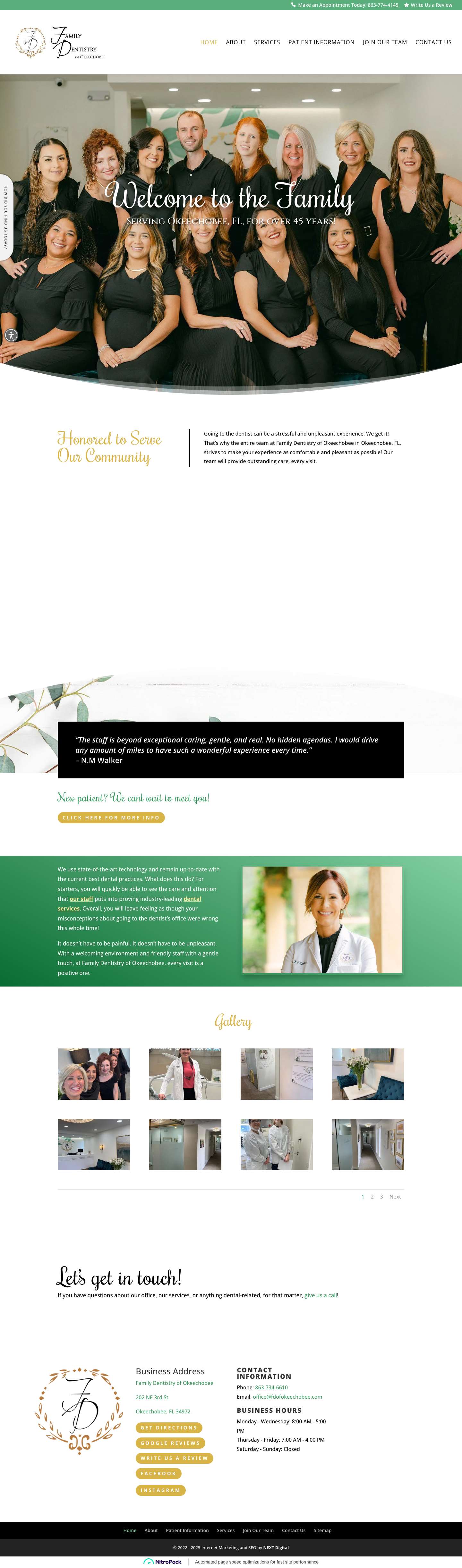 Dentist in Okeechobee, FL | Family Dentistry of Okeechobee - Full Screenshot