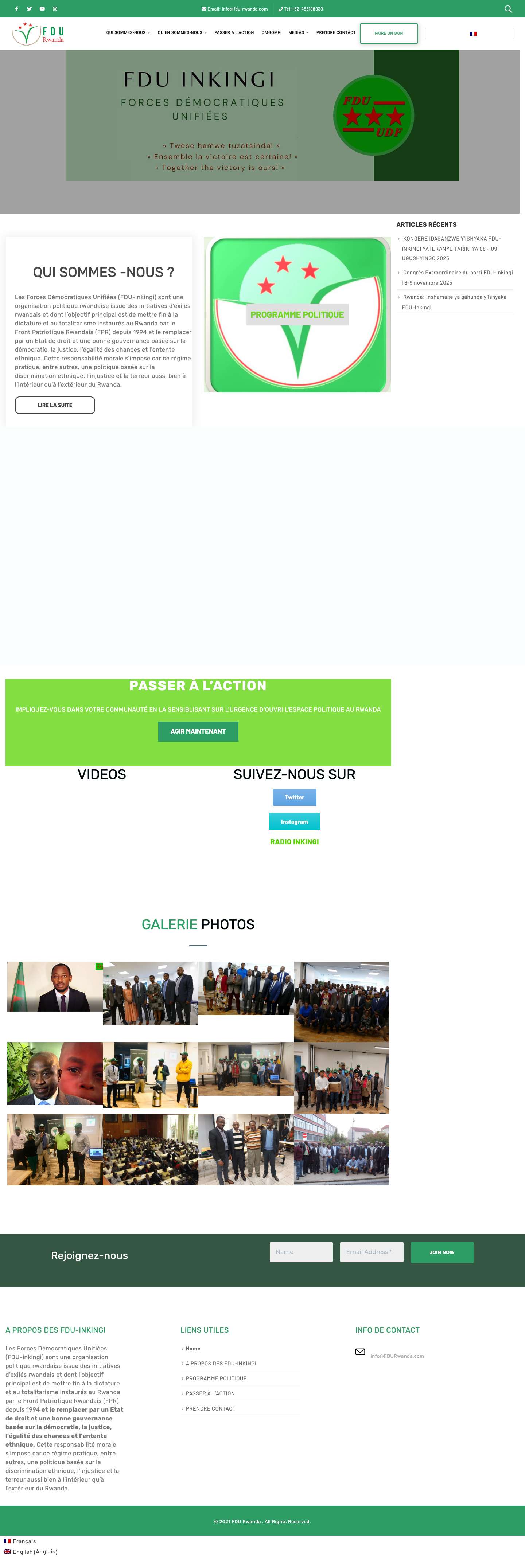 ACCUEIL - FDU-INKINGI - Full Screenshot