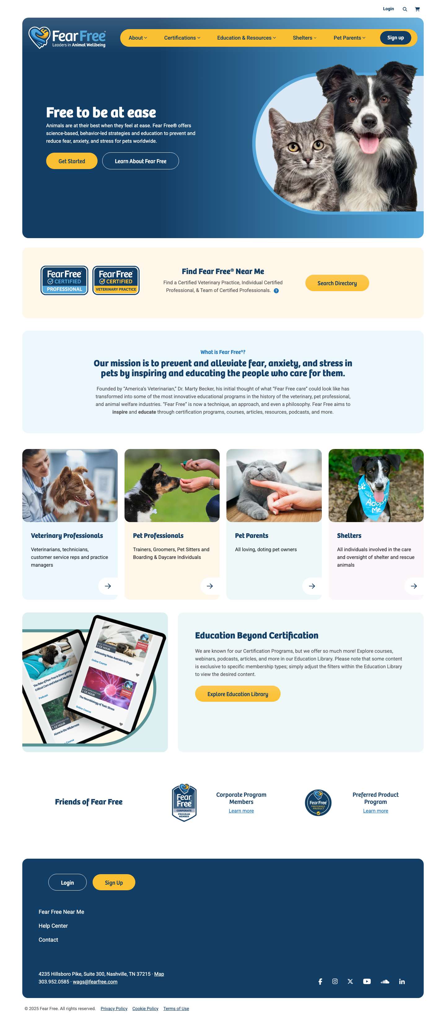 Home - Fear Free - Full Screenshot