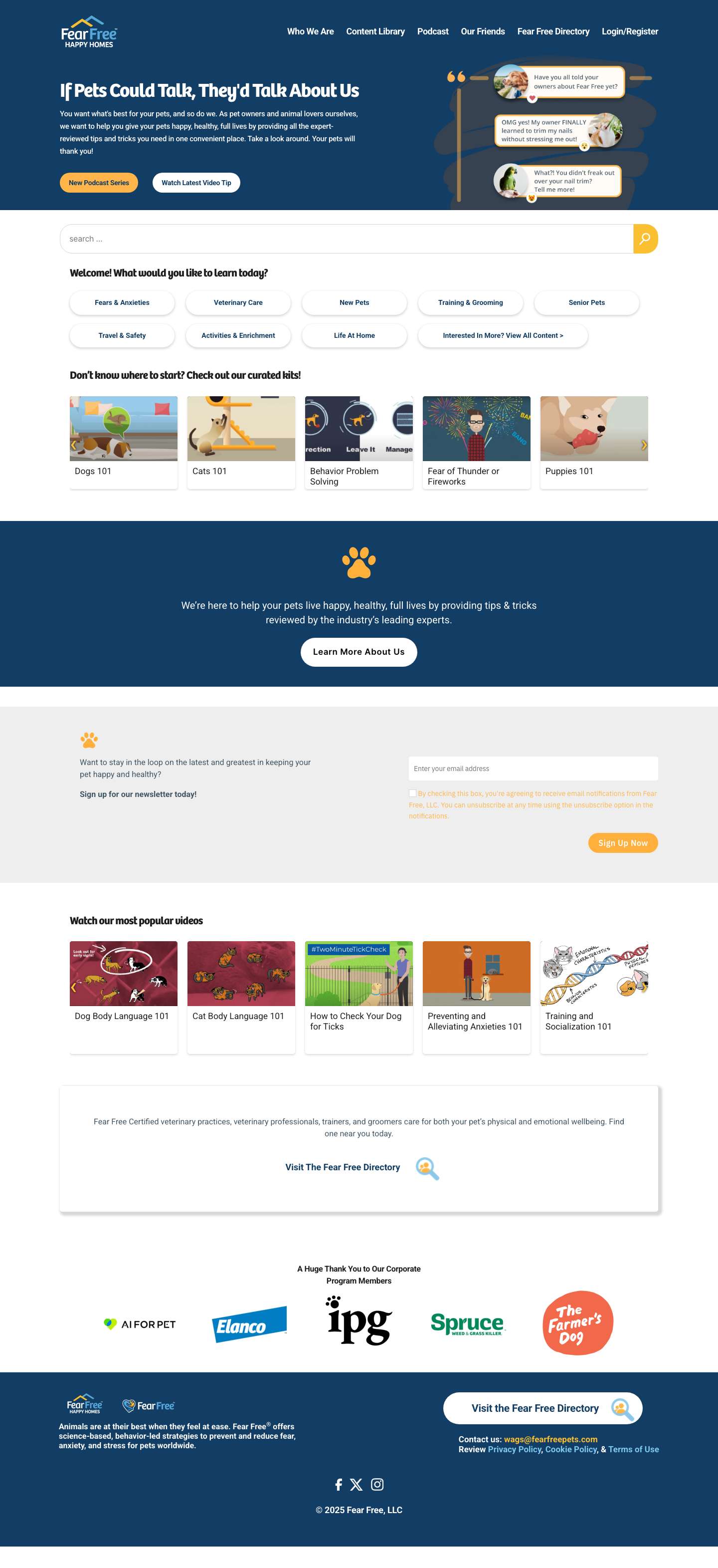 Fear Free Happy Homes for Pets - Full Screenshot