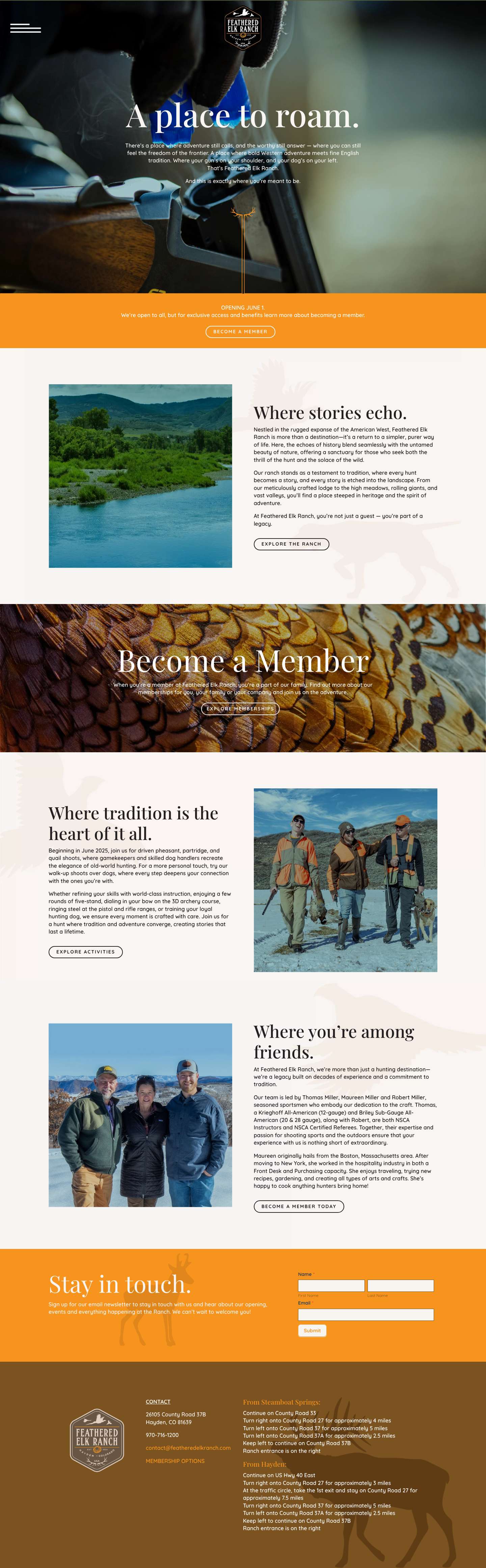 Feathered Elk Ranch | Outdoor Adventures & Scenic Getaways - Full Screenshot