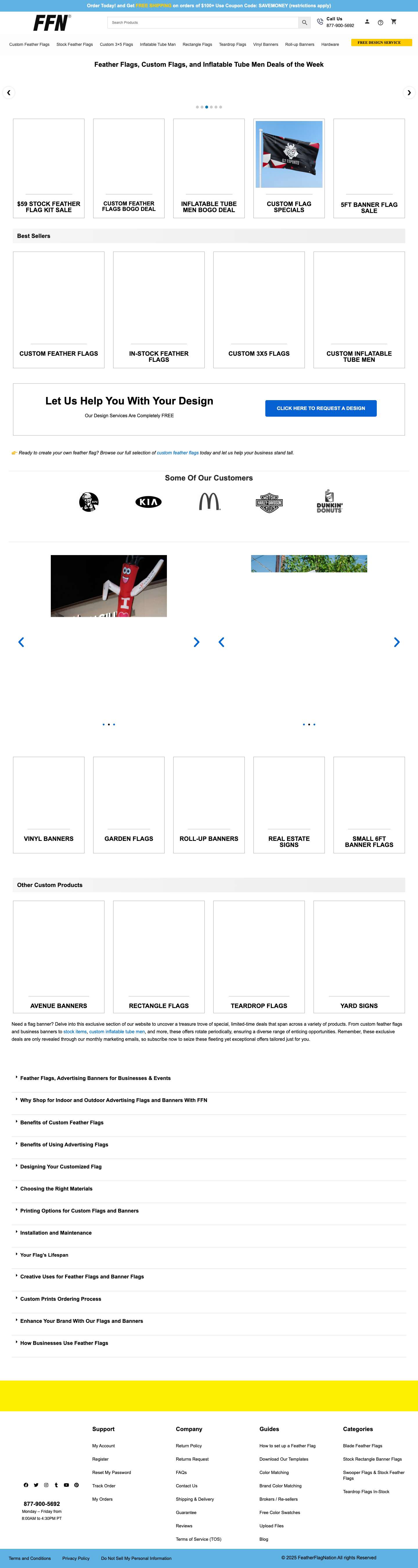 Custom Flags & Feather Flags | Stock Swooper Banners by FFN - Full Screenshot