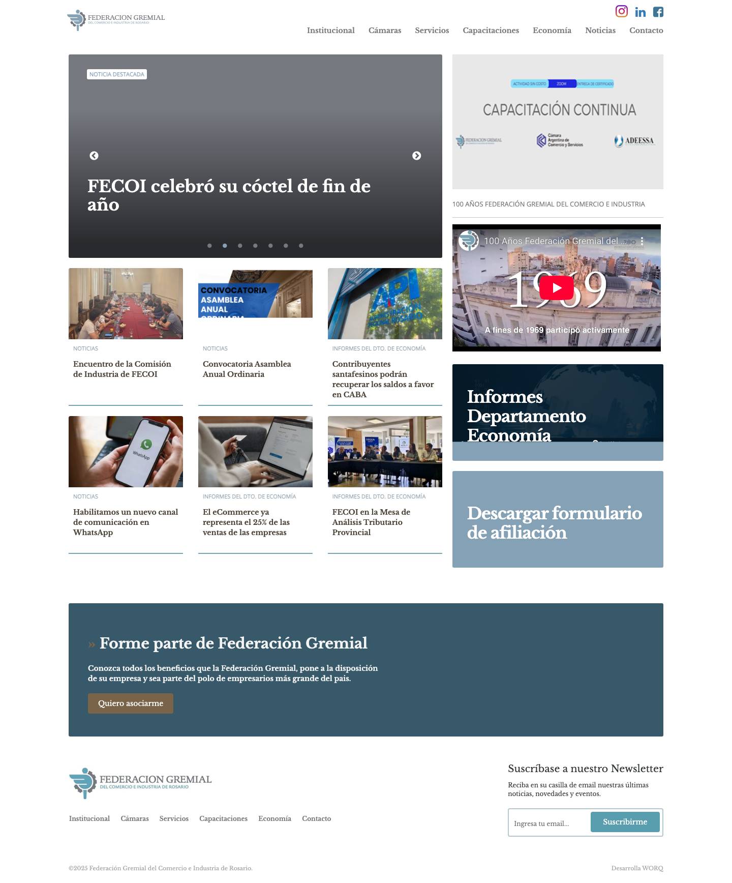 Federación Gremial del Comercio e Industria de Rosario - Full Screenshot