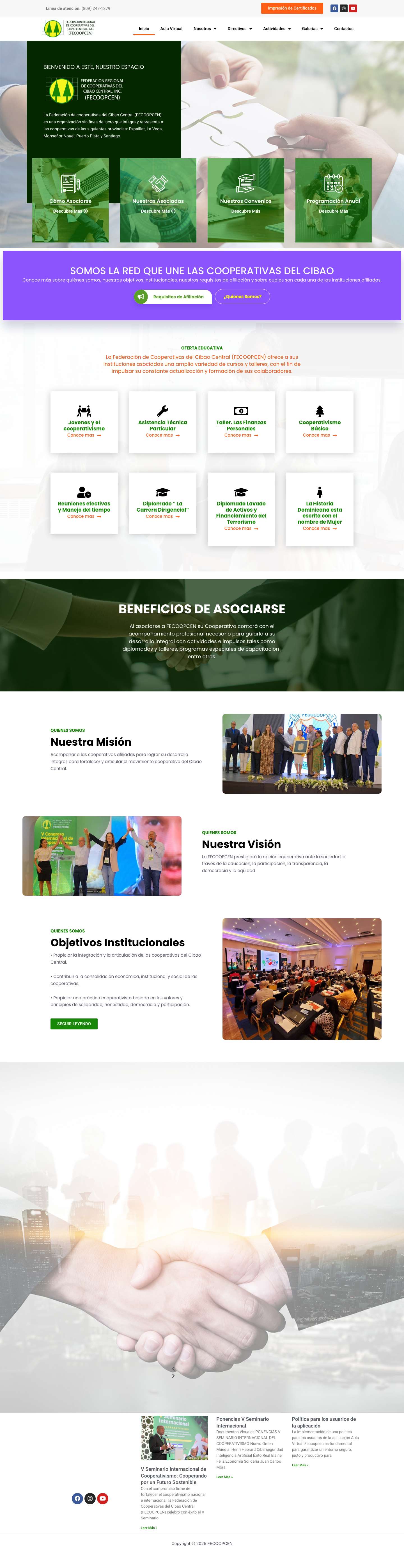 FECOOPCEN – FEDERACION DE COOPERATIVAS DEL CIBAO CENTRAL - Full Screenshot