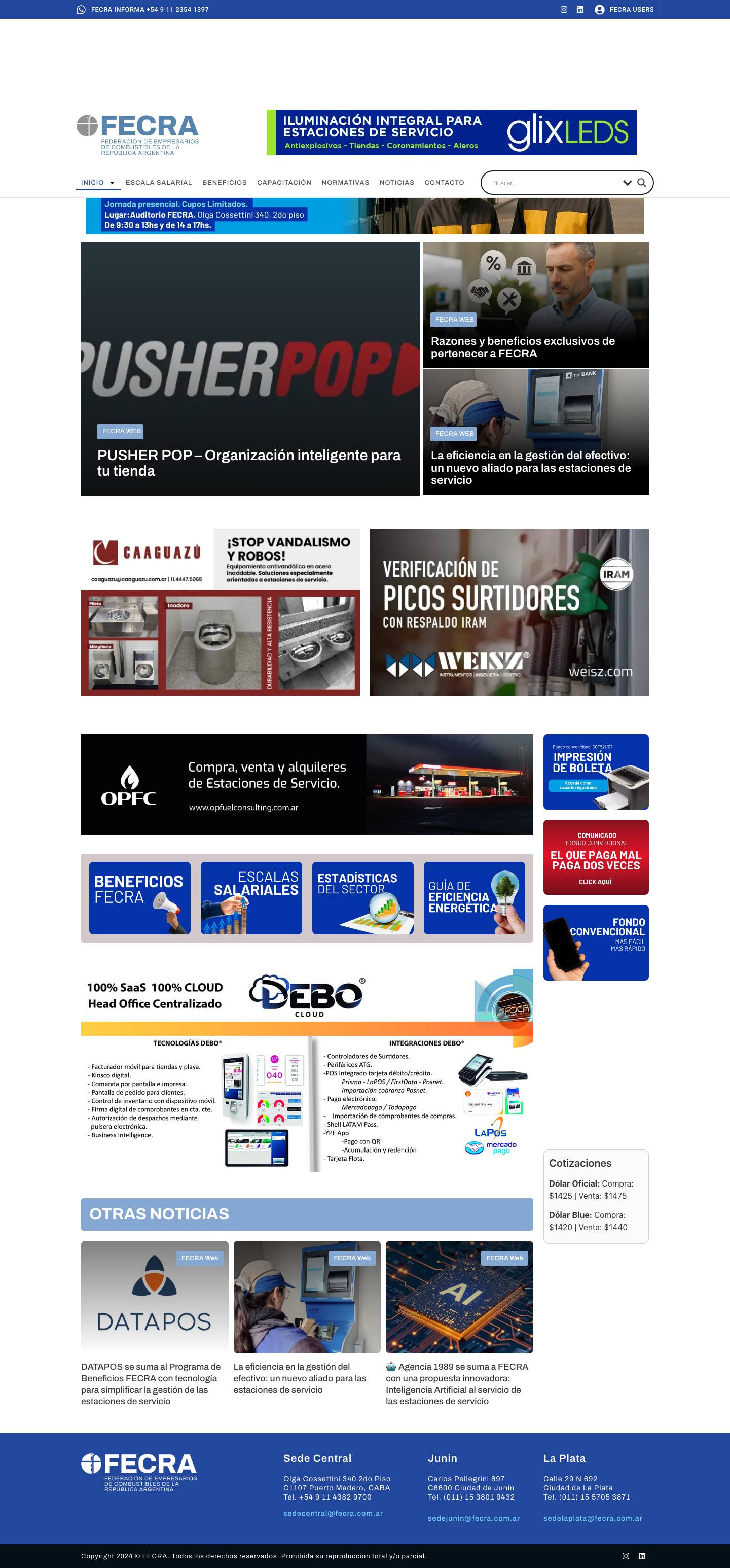 FECRA – Federación de Empresarios de Combustibles de la República Argentina - Full Screenshot