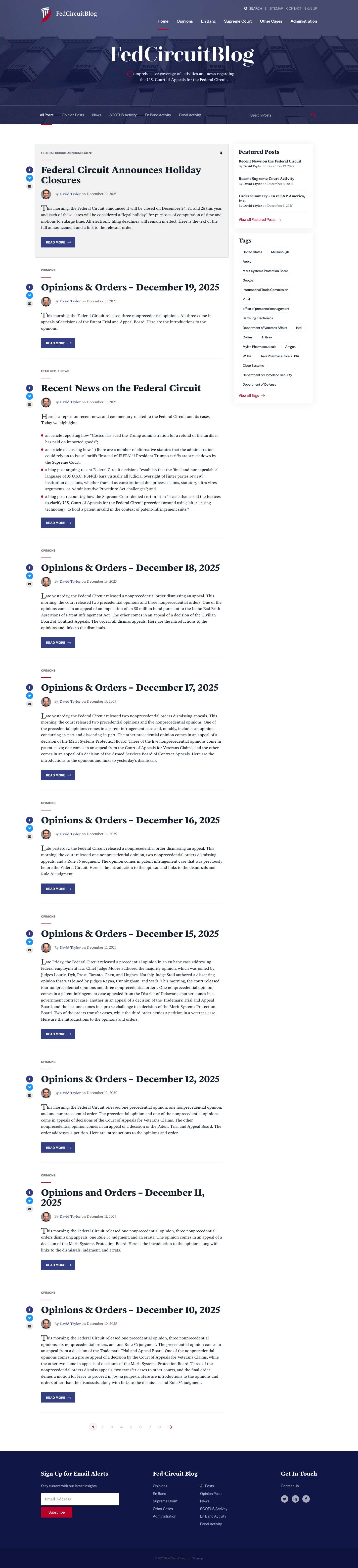 Fed Circuit Blog - - Full Screenshot