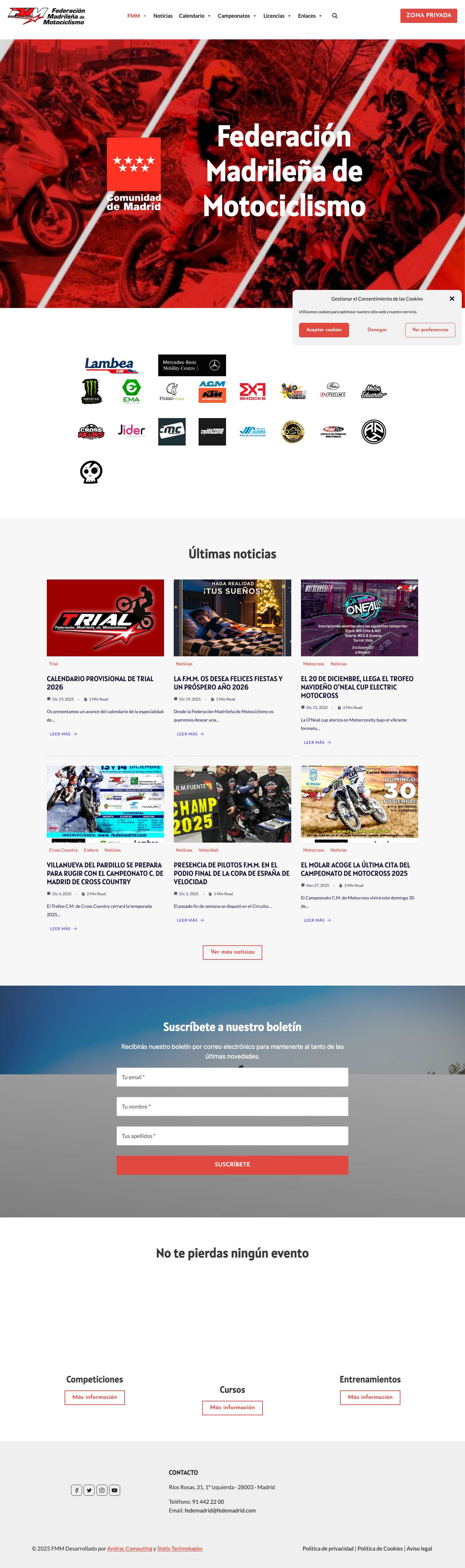 FMM – Federación Madrileña de motociclismoBuscarAlternar el menúFacebookTwitterInstagramYouTubeScroll hacia arribaScroll hacia arribaAmpliarAmpliarAmpliarAmpliarAmpliarAmpliarAlternar cerrar menúBuscar - Full Screenshot