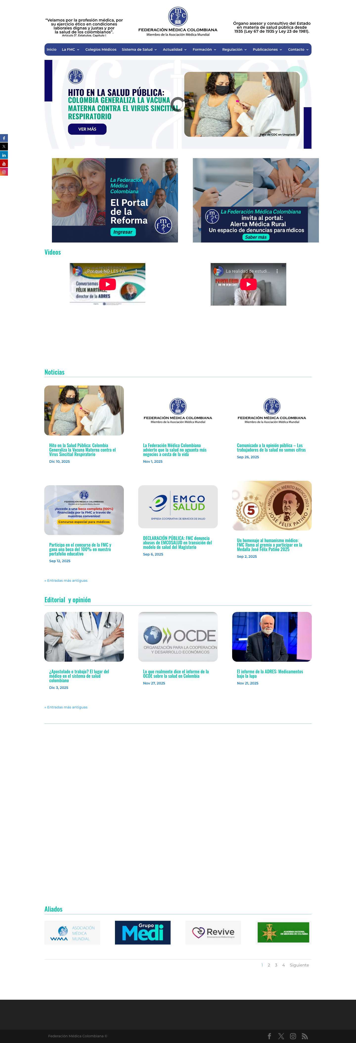 Federacion Medica Colombiana - Full Screenshot
