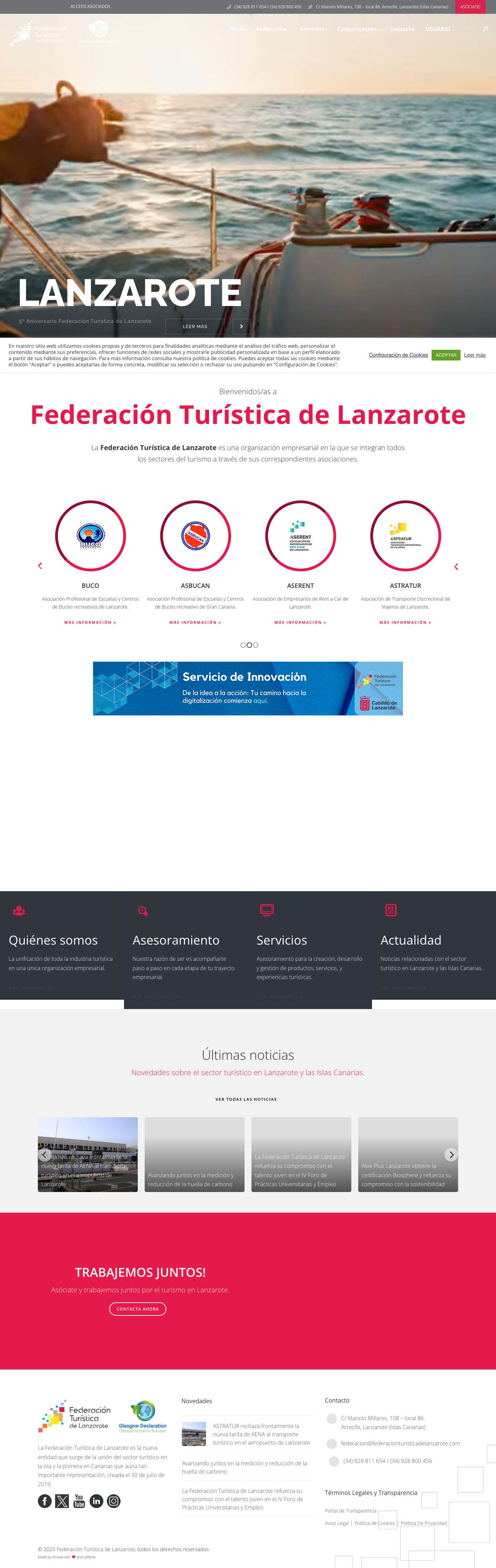 Federación Turística de Lanzarote – Federación Turística de Lanzarote - Full Screenshot