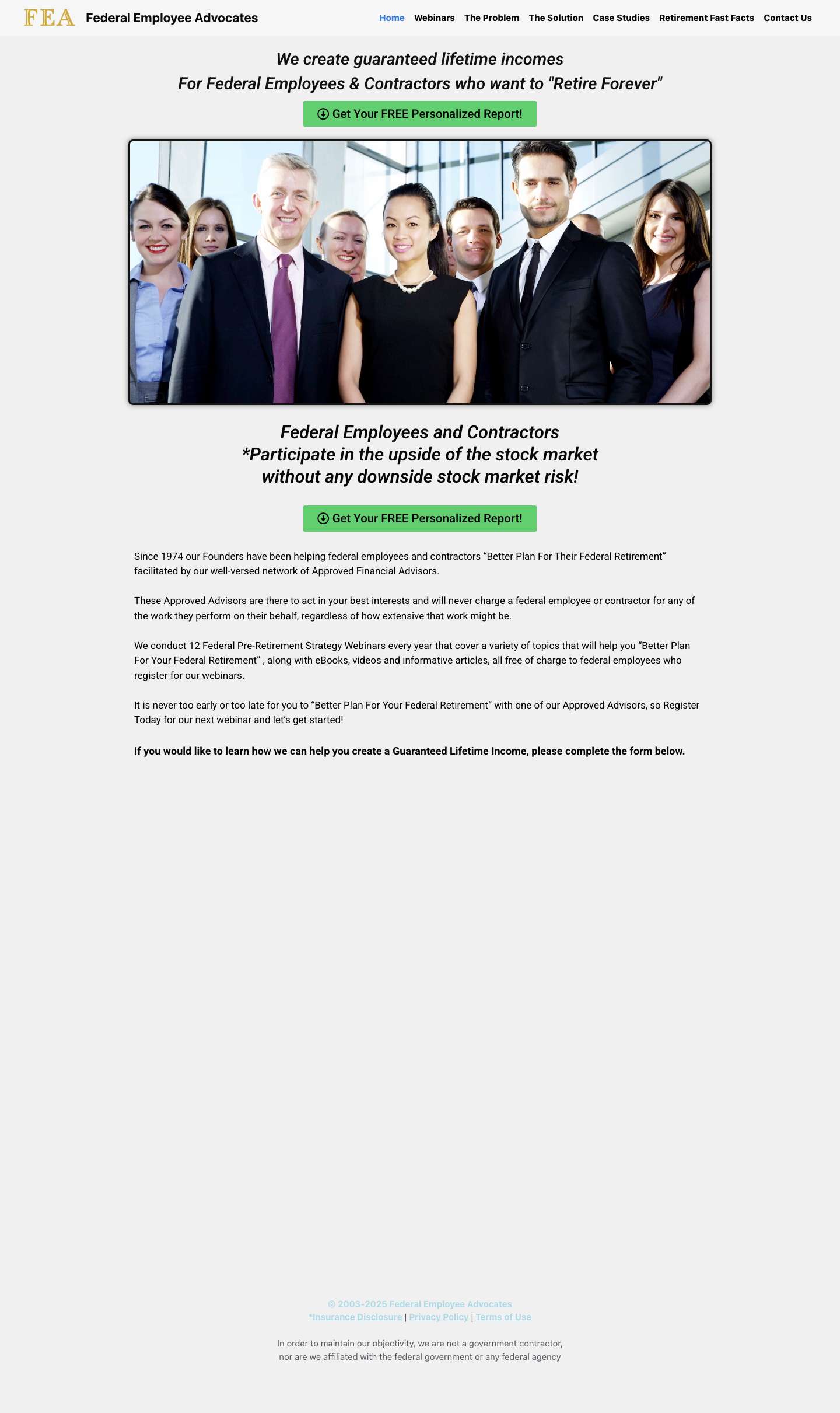 Welcome to Federal Employee Advocates - Federal Employee Advocates - Full Screenshot