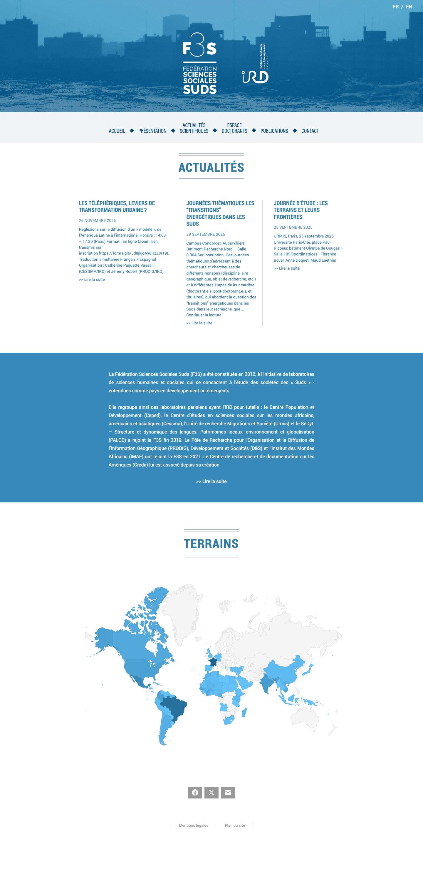 F3S - Accueil - Full Screenshot