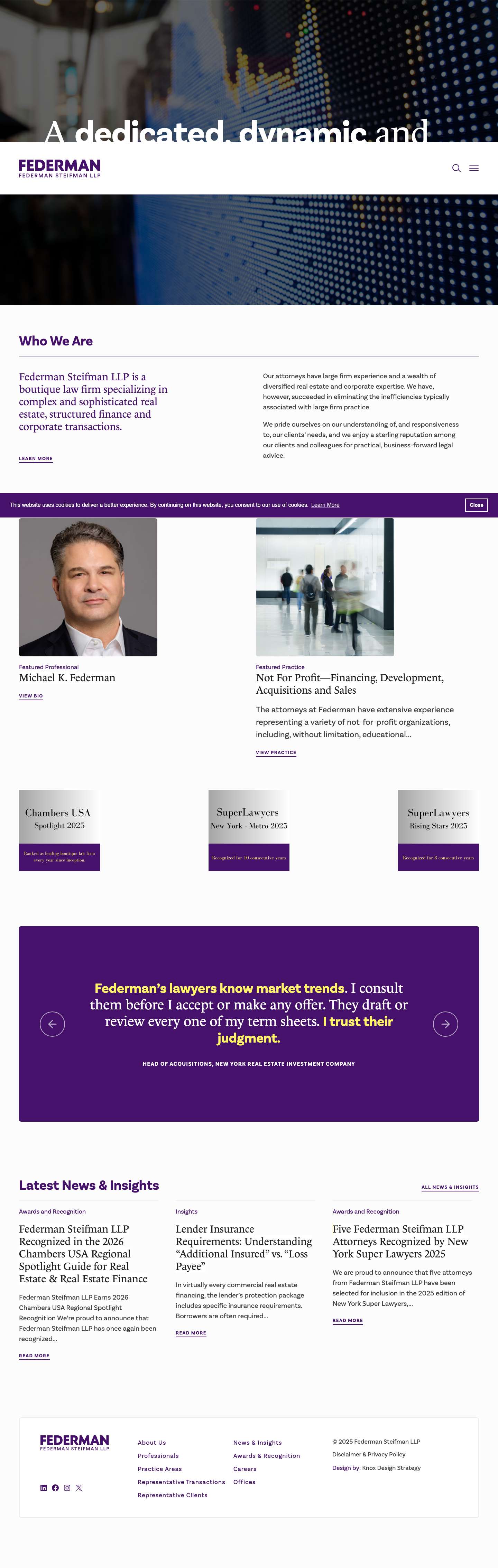 Homepage | Federman Steifman - Full Screenshot