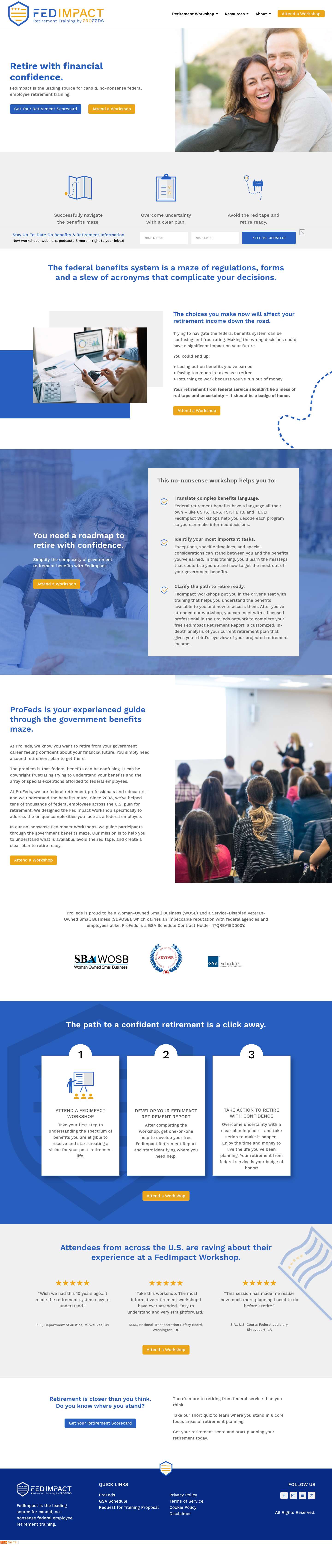 Maximize Your Federal Retirement with FedImpact's Training - Full Screenshot