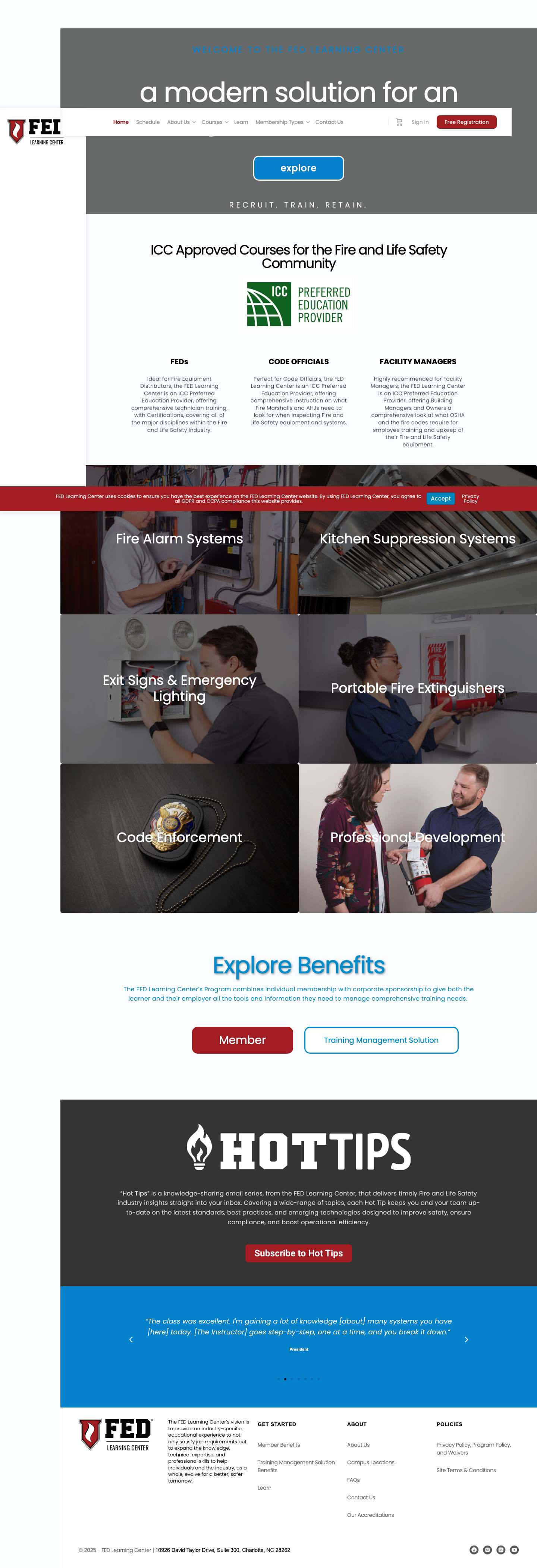 Home - FED Learning Center - Full Screenshot