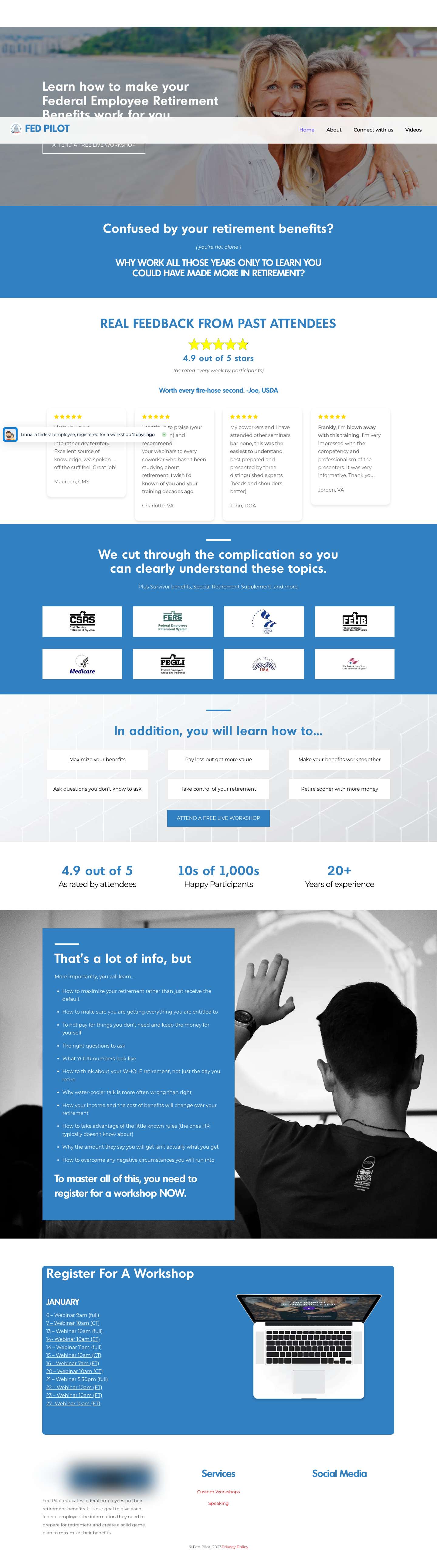Fed Pilot – Your Federal Retirement Benefits Explained - Full Screenshot