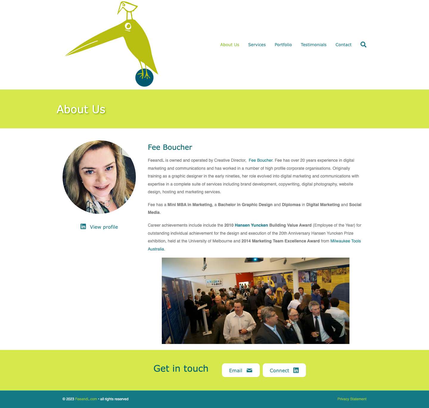 FeeandL – Boutique Design, Marketing and Communications studio - Full Screenshot