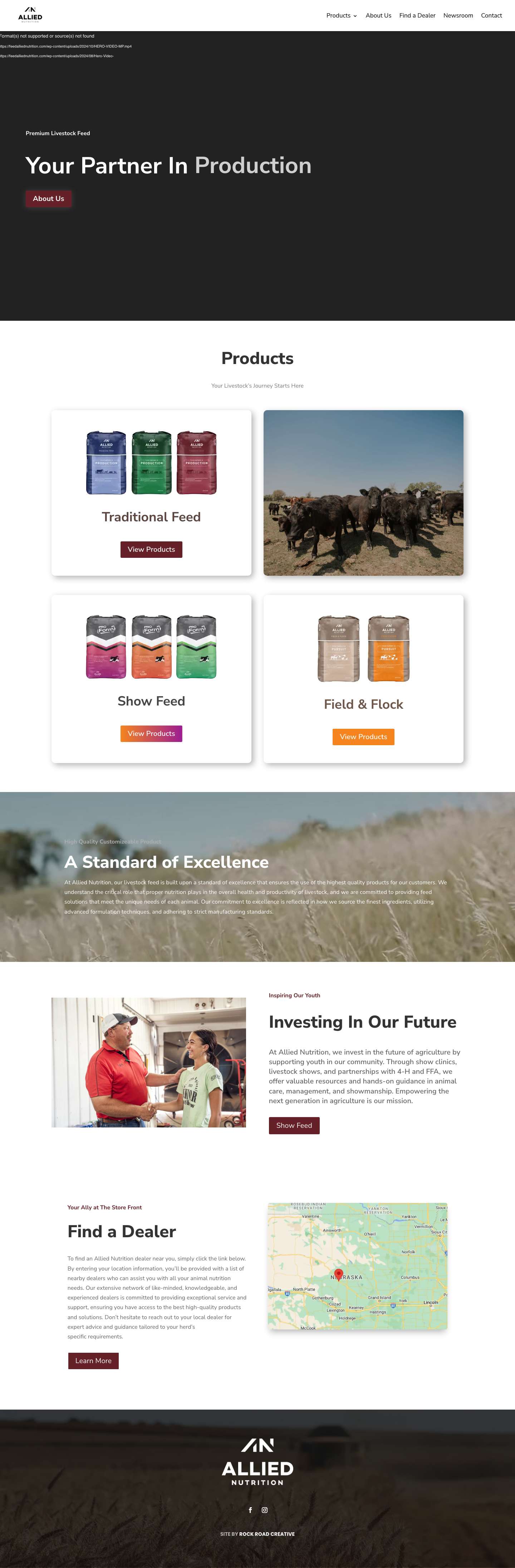 Allied Nutrition - Premium Livestock Feed - Full Screenshot