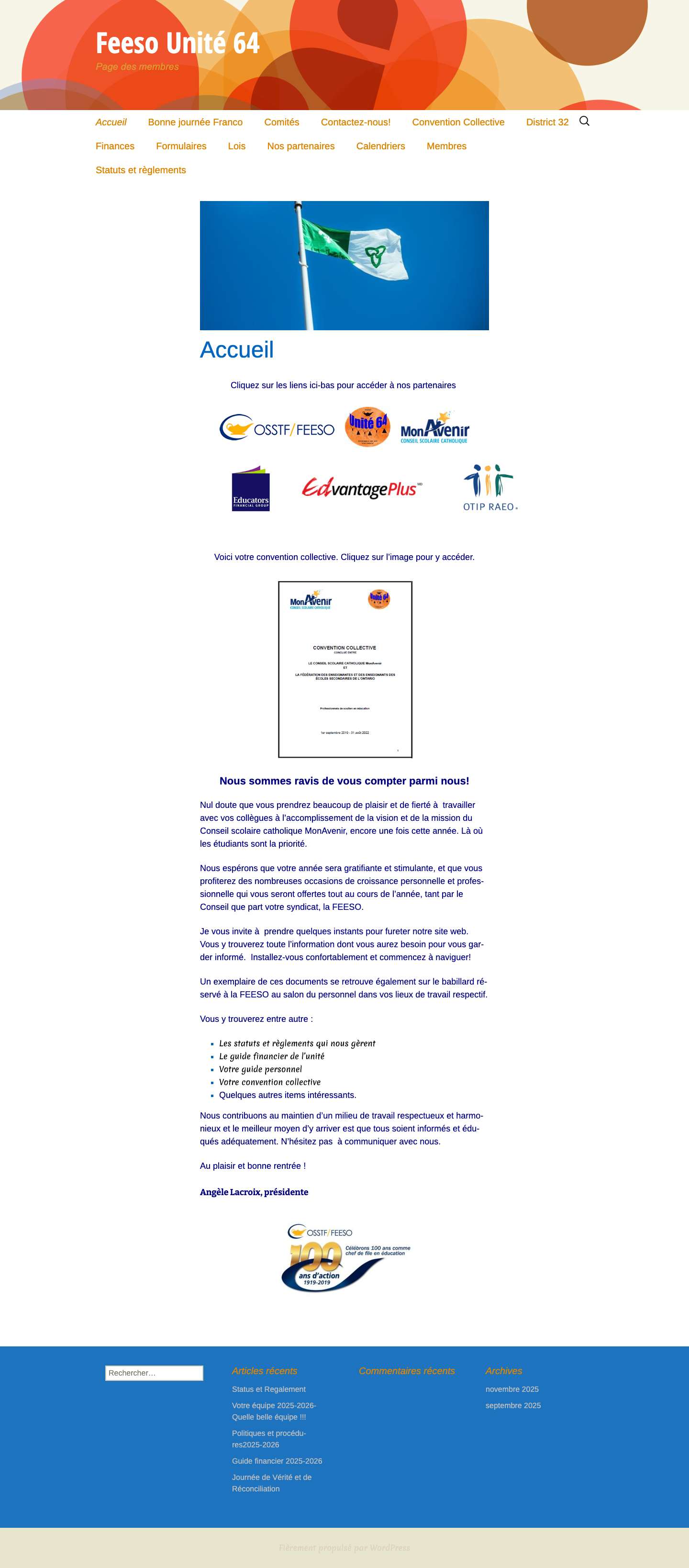 Feeso Unité 64 | Page des membres - Full Screenshot