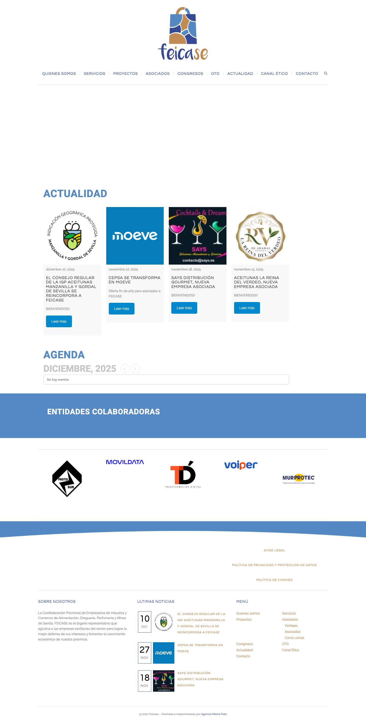 Feicase | Confederación de Comercio de Alimentación de Sevilla - Full Screenshot