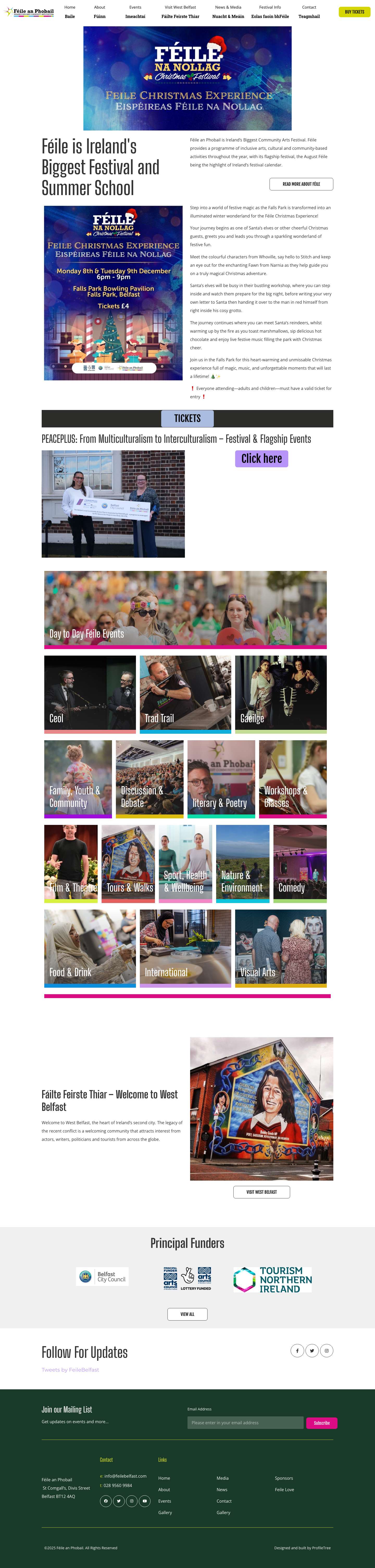 Féile an Phobail – Ireland's Biggest Community Arts Festival - Full Screenshot