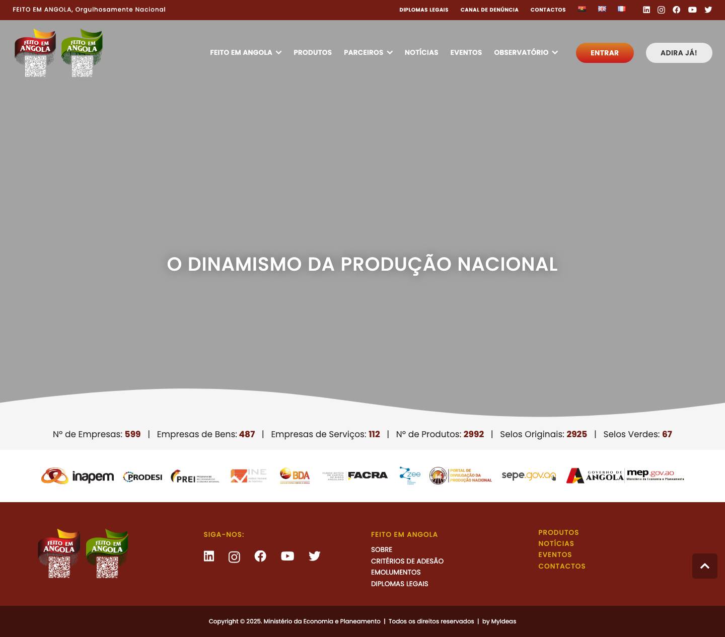 Feito em Angola - Bens e Serviços de Angola - Full Screenshot