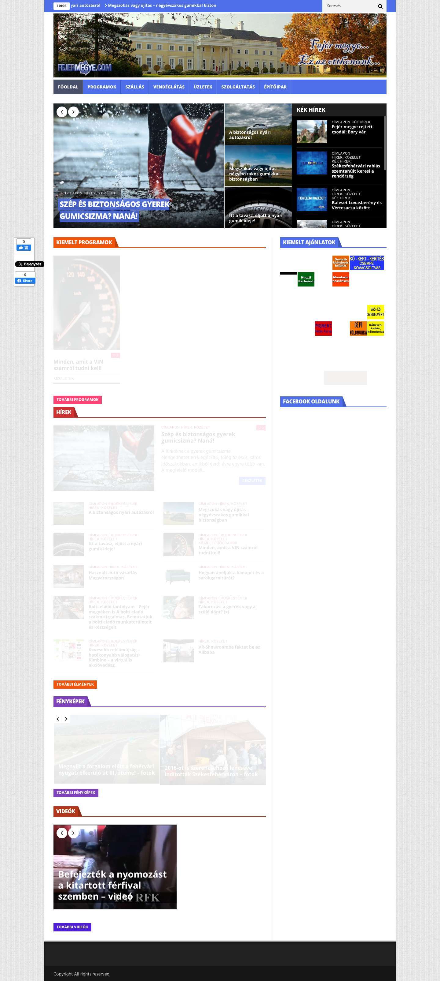 Fejér megye Információs oldala! - Full Screenshot
