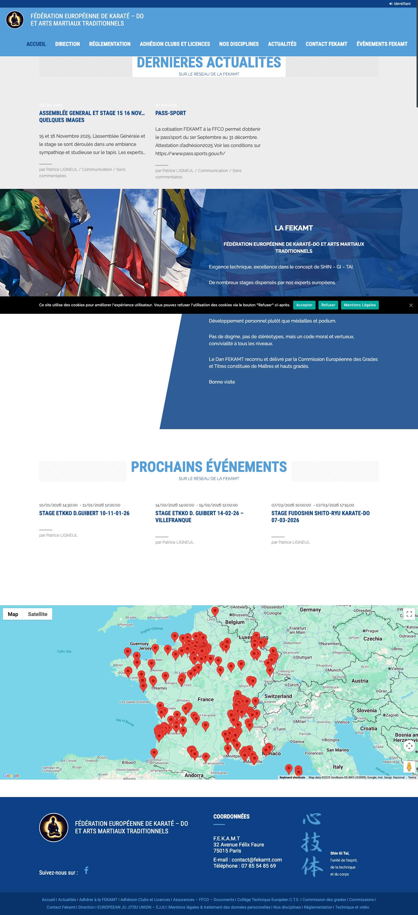FEKAMT – Fédération européenne de Karaté – Fédération européenne de Karaté – Do et Arts Martiaux traditionnels - Full Screenshot